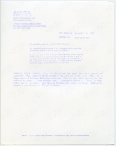1988. Décollage de la navette spatiale Atlantis (Mission STS27) - Image 3