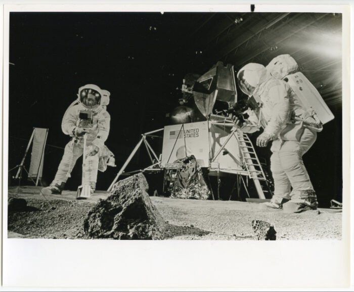 1969. Apollo 11. Entraînement au sol de Neil Armstrong et Buzz Aldrin