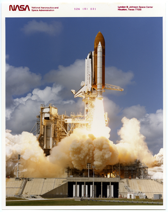 1998. Décollage de la navette spatiale Discovery (Mission STS26)