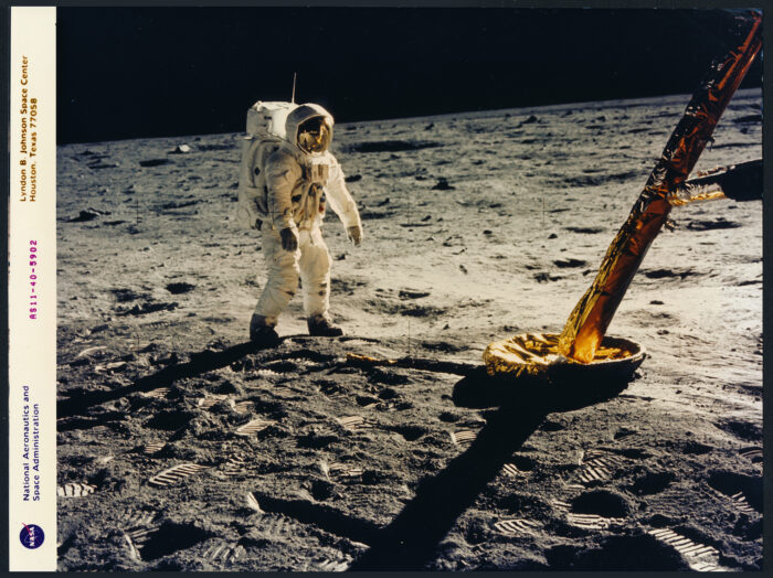 NASA – Apollo 11: Buzz Aldrin Standing Before the Eagle Lunar Module (1969) — #1645
