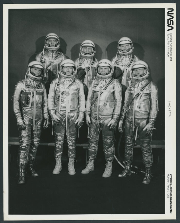 NASA – Mercury Seven Astronauts Group Portrait (1962) — #3614