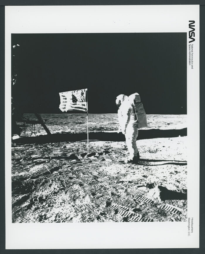 NASA – Apollo 11: Buzz Aldrin Beside the American Flag (1969) — #3823