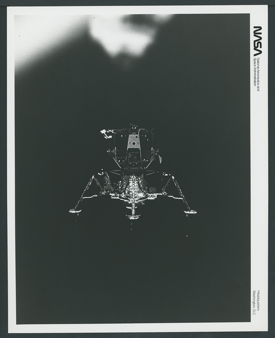 NASA – Apollo 11: Lunar Module Eagle Seen from Columbia (1969) — #3825 NASA – Apollo 11: Lunar Module Eagle Seen from Columbia (1969) — #3825
