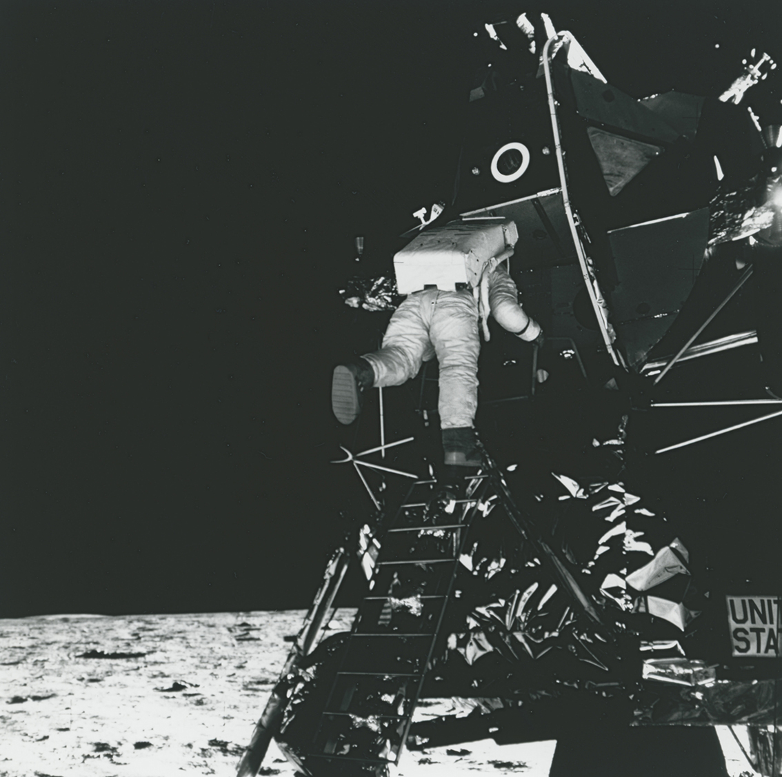 NASA - Apollo 11: Buzz Aldrin Descending the Eagle Lunar Module (1969) — #3826 - Image 2